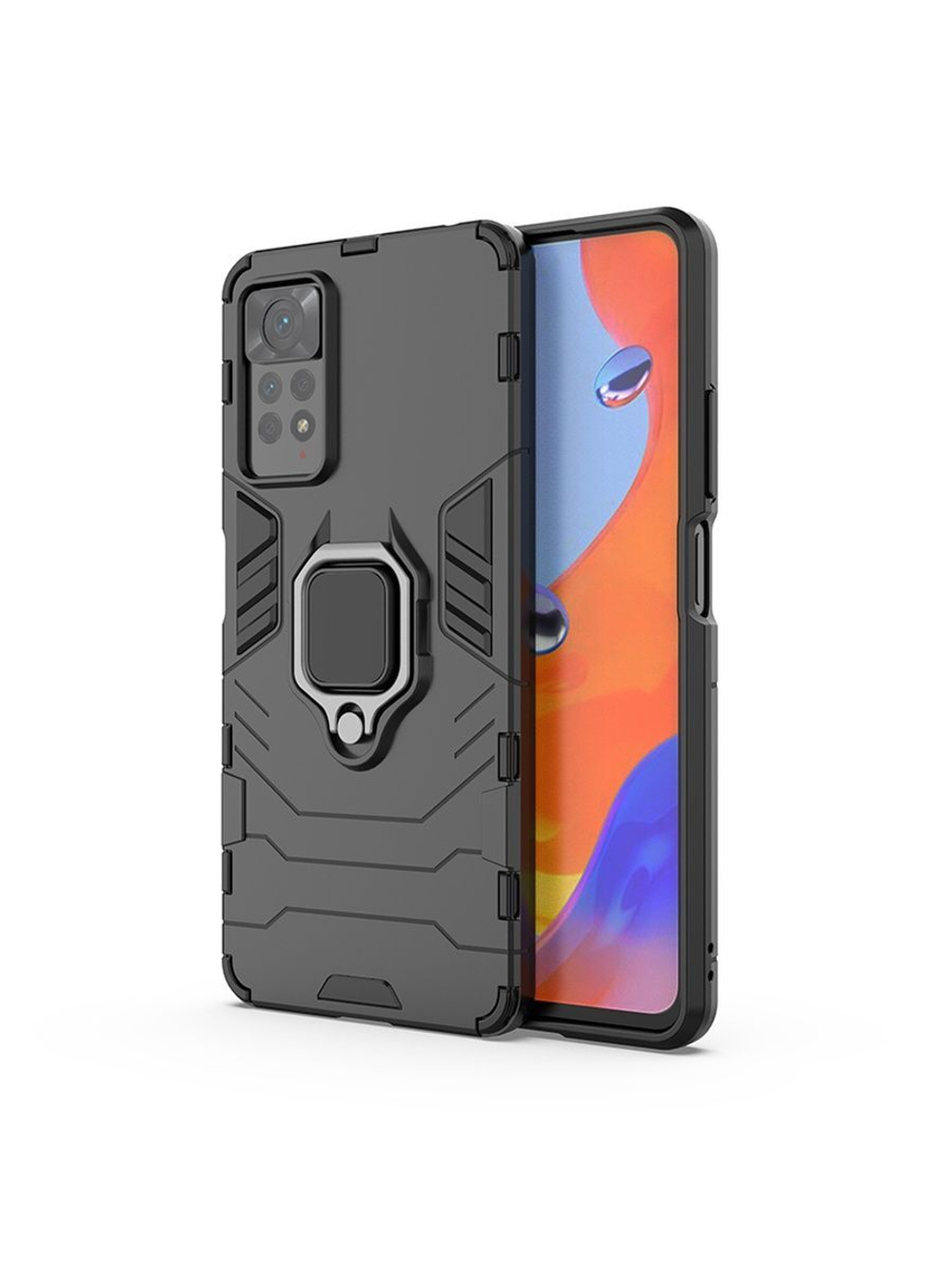 Противоударный чехол с кольцом Panther Case для Xiaomi Redmi Note 11 Pro