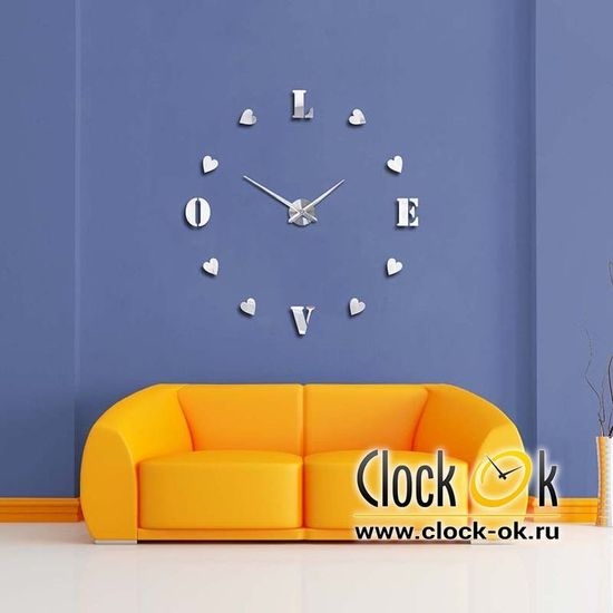 Настенные 3D часы Sweet Love