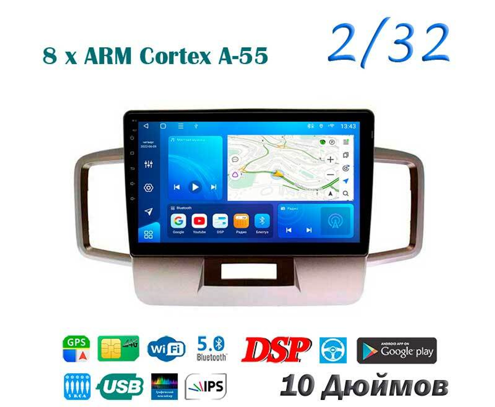 Topway TS18 2+32GB 8 ядер для Honda Freed 1 2008-2016 (прав)