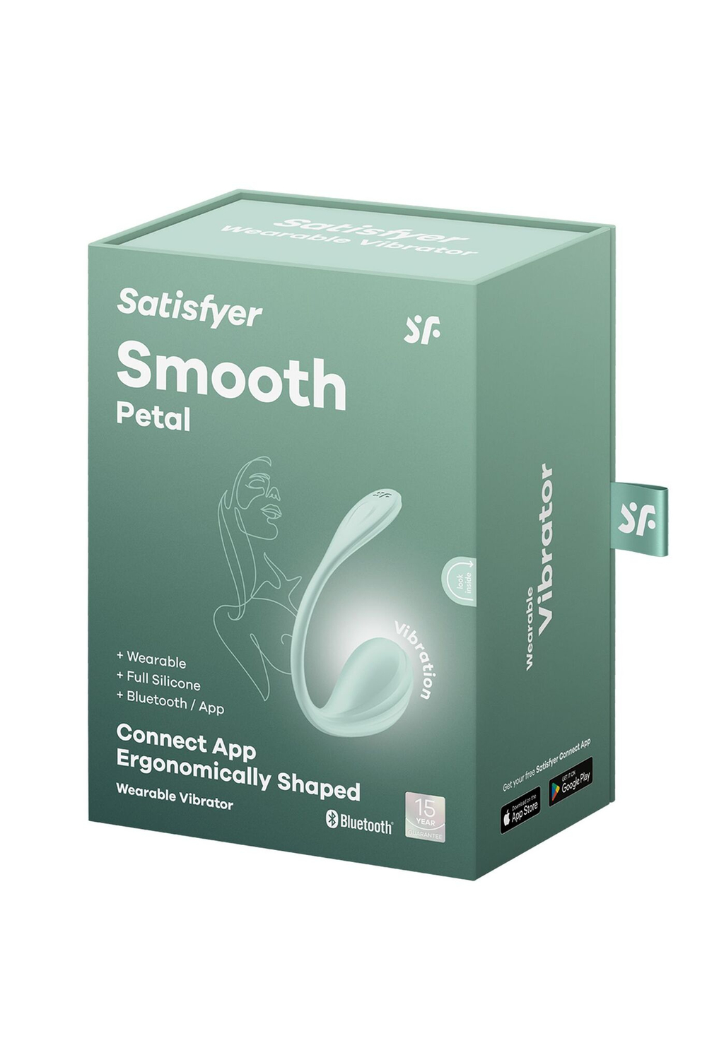 Мятное виброяйцо Smooth Petal (Цвет: мятный)