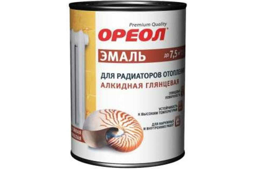 Эмаль для радиаторов алкидная для наружных и внутренних работ Ореол глянцевая