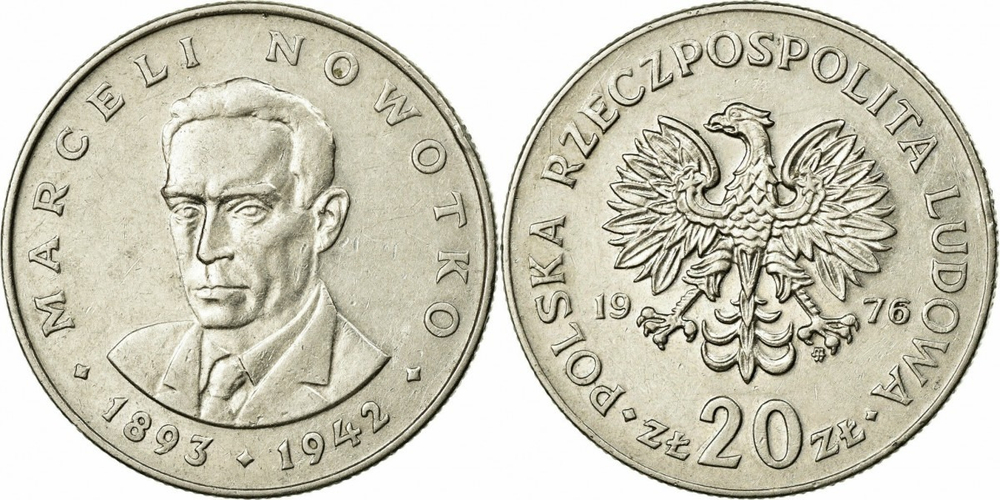 Польша 20 злотых, 1976 Марсель Новотко XF