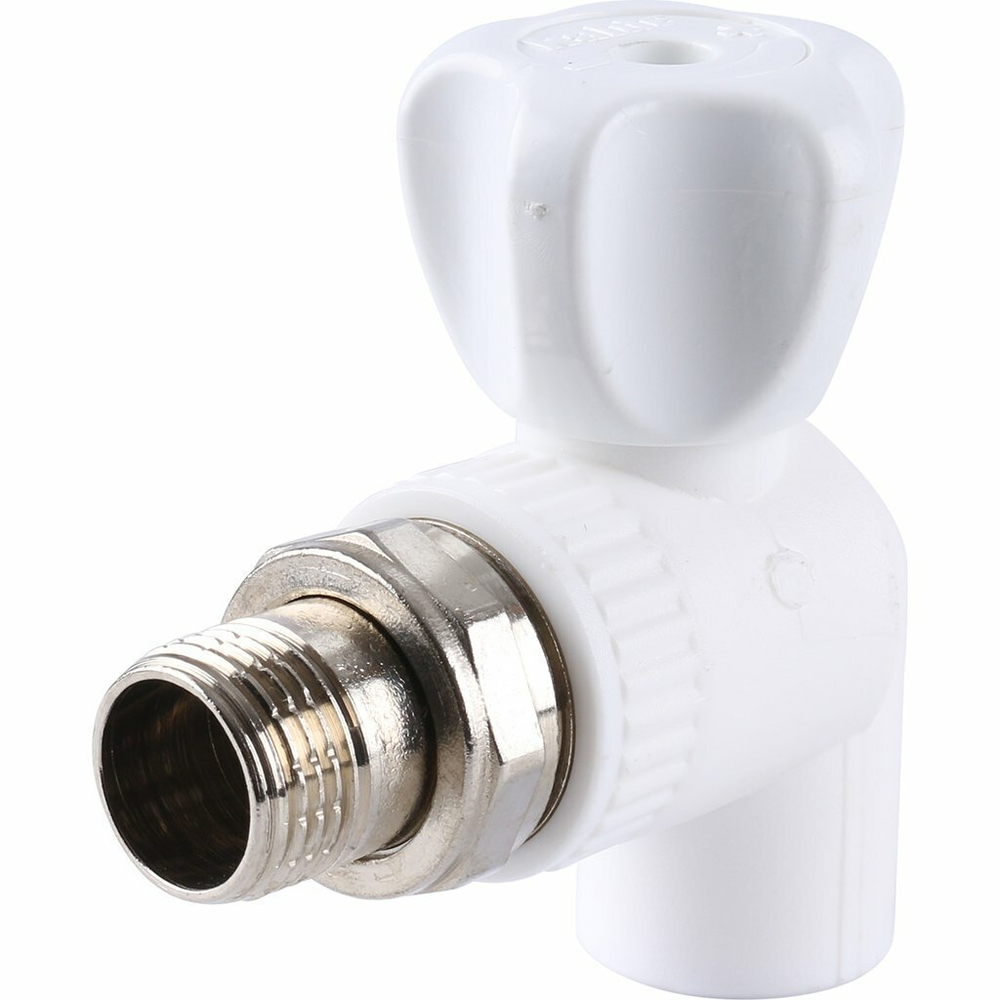 Вентиль для радиатора угловой VALFEX PP-R 20 х1/2" белый 1шт 1014720012
