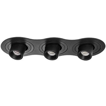 Комплект из светильников и рамки 3*LED 21W 3000K i637172 чёрный InteroBall Lightstar