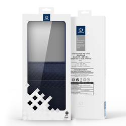 Чехол синего цвета из кожи для Samsung Galaxy Z Flip 8, серия Bril Series Case от Dux Ducis