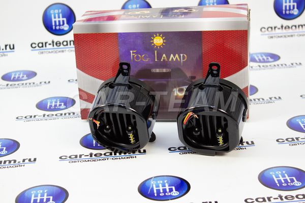 Противотуманные фары (ПТФ) "Fog Lamp" линзованные 5 диодов LED 50W Лада Приора, Шевроле Нива, два режима (ZF-5279-2ED)