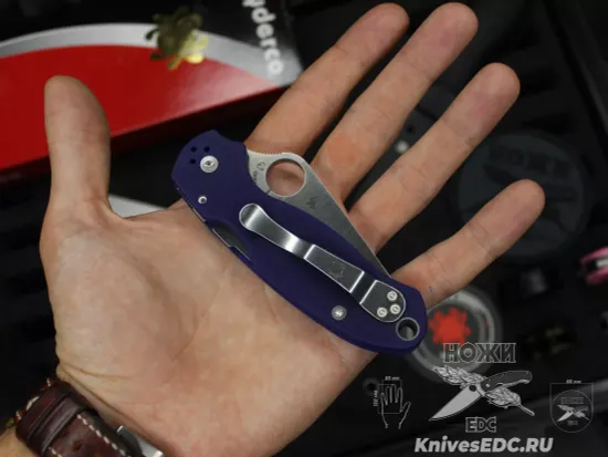 Нож складной Spyderco Para 3 223GPDBL c клинком из стали CPM-S110V, рукоять G10