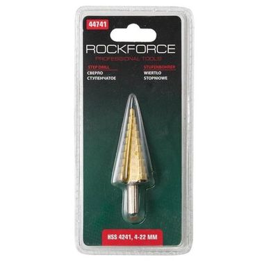 Сверло ступенчатое RockForce HSS 4241(4-22мм)