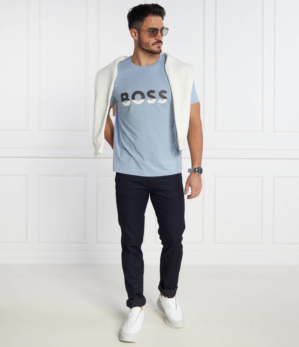 Футболка Tee BOSS GREEN - голубой(50477616)