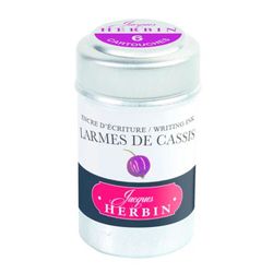 Картриджи для ручки Herbin Larmes de cassis пурпурные 6 шт (20178T)