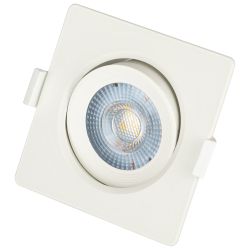 Светильник светодиодный встраиваемый ЭРА KL LED 21A-5 4K WH 5Вт 4000K квадратный поворотный белый матовый | Встраиваемые LED светильники