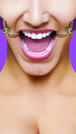 Фиолетовый расширяющий кляп Hook Gag