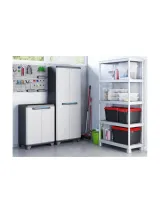 Keter Комплект для хранения:  Хозяйственный шкаф Linear Tall Cabinet + Шкаф хозяйственный Linear Base Cabinet — фото 4