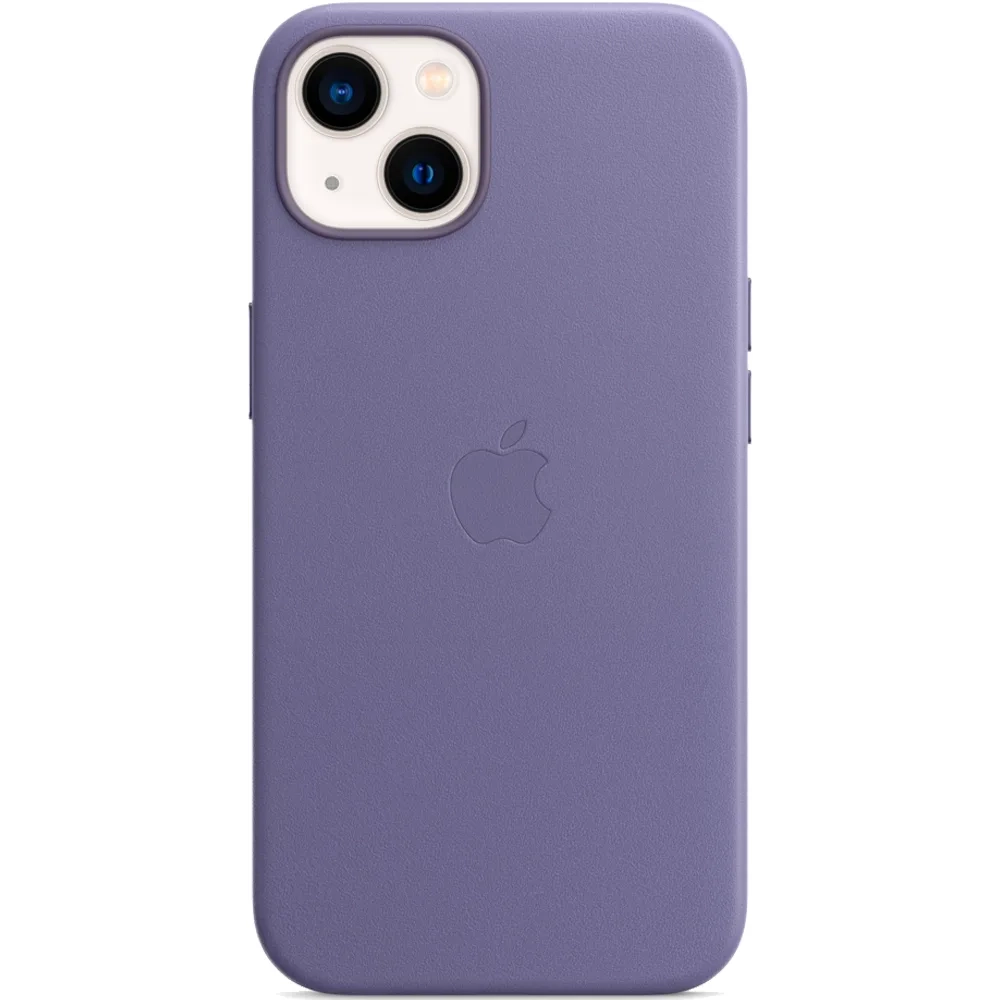 Кожаный чехол с поддержкой MagSafe Apple Leather Case для iPhone 13, Wisteria (Сиреневая глициния)