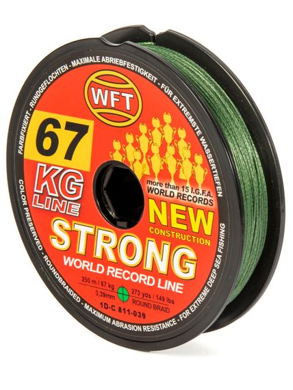 Леска плетёная WFT KG STRONG Green 250 м, 0,39 мм