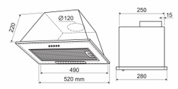 Кухонная вытяжка HOLT HT-RH-011 50 черная
