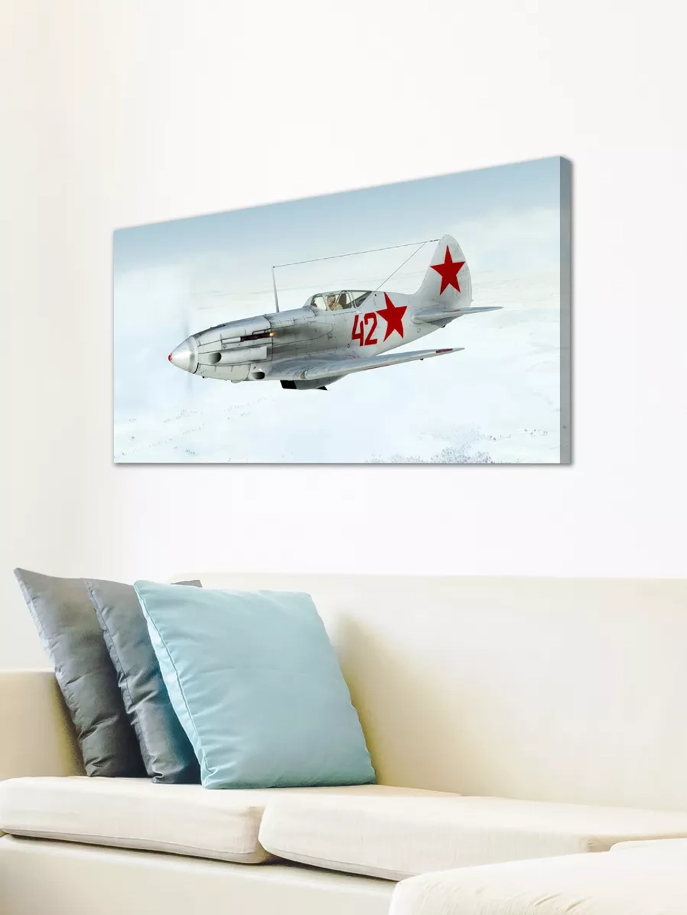 Картина на стену "Миг-3", 80х40 см