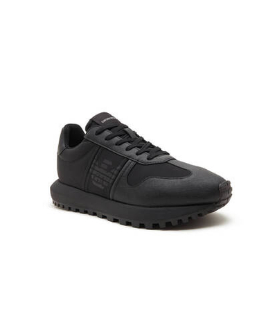 Кроссовки SNK RECY.SAFFIANO PU Emporio Armani - черный(X4X640 XN949)