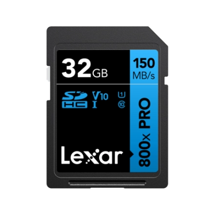 Карта памяти Lexar High-Performance 800x Blue PRO SDHC 32GB UHS-I U1 V10, R/W 150/45 МБ/с