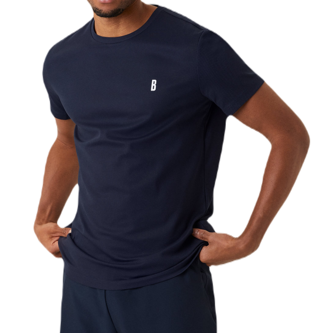 Футболка мужская теннисная Björn Borg Ace T-shirt Stripe - navy