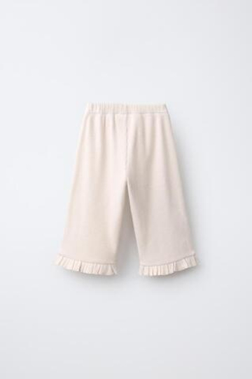 ZARA БРЮКИ-КЮЛОТЫ SOFT TOUCH, ЭКРЮ МЕЛАНЖ