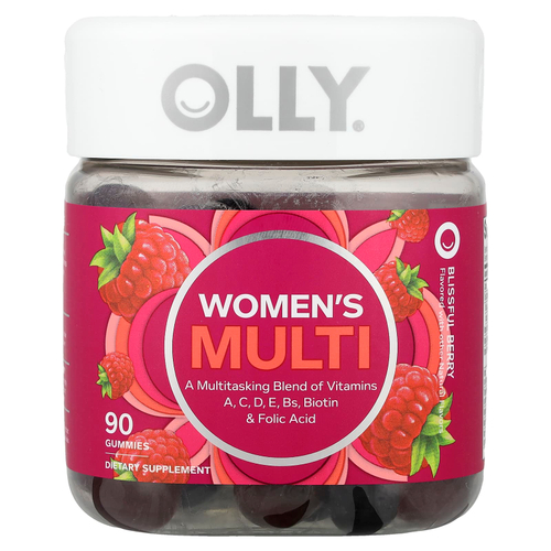 OLLY, Мультивитамины для женщин, блаженные ягоды, 90 жевательных таблеток