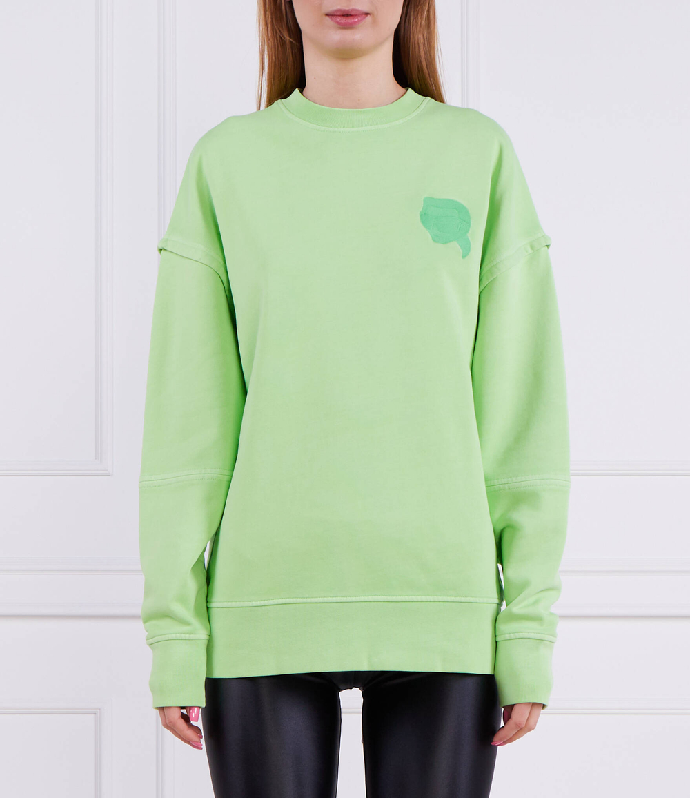 Худи ikonik 2.0 tonal Karl Lagerfeld - зеленый(231W1817)