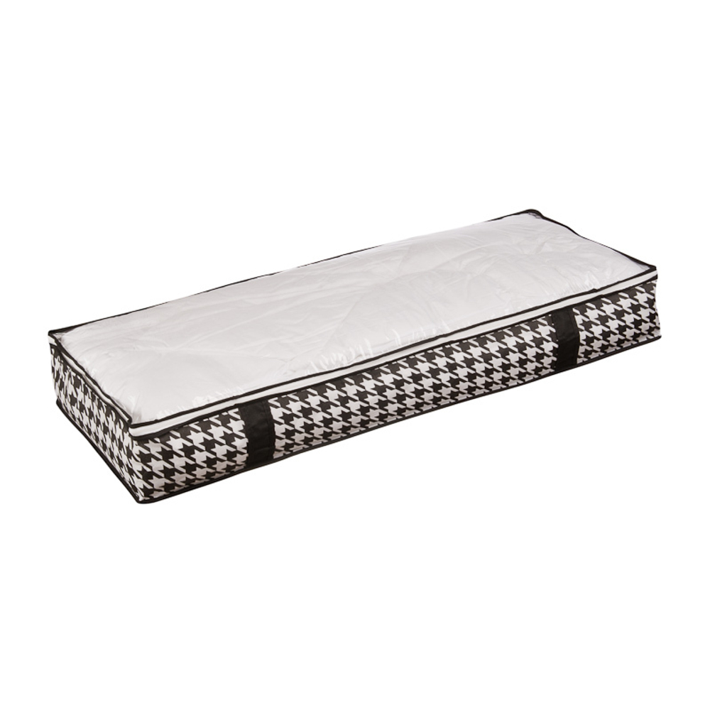 Кофр для хранения "Пепита", Д1070 Ш460 В150, черно-белый