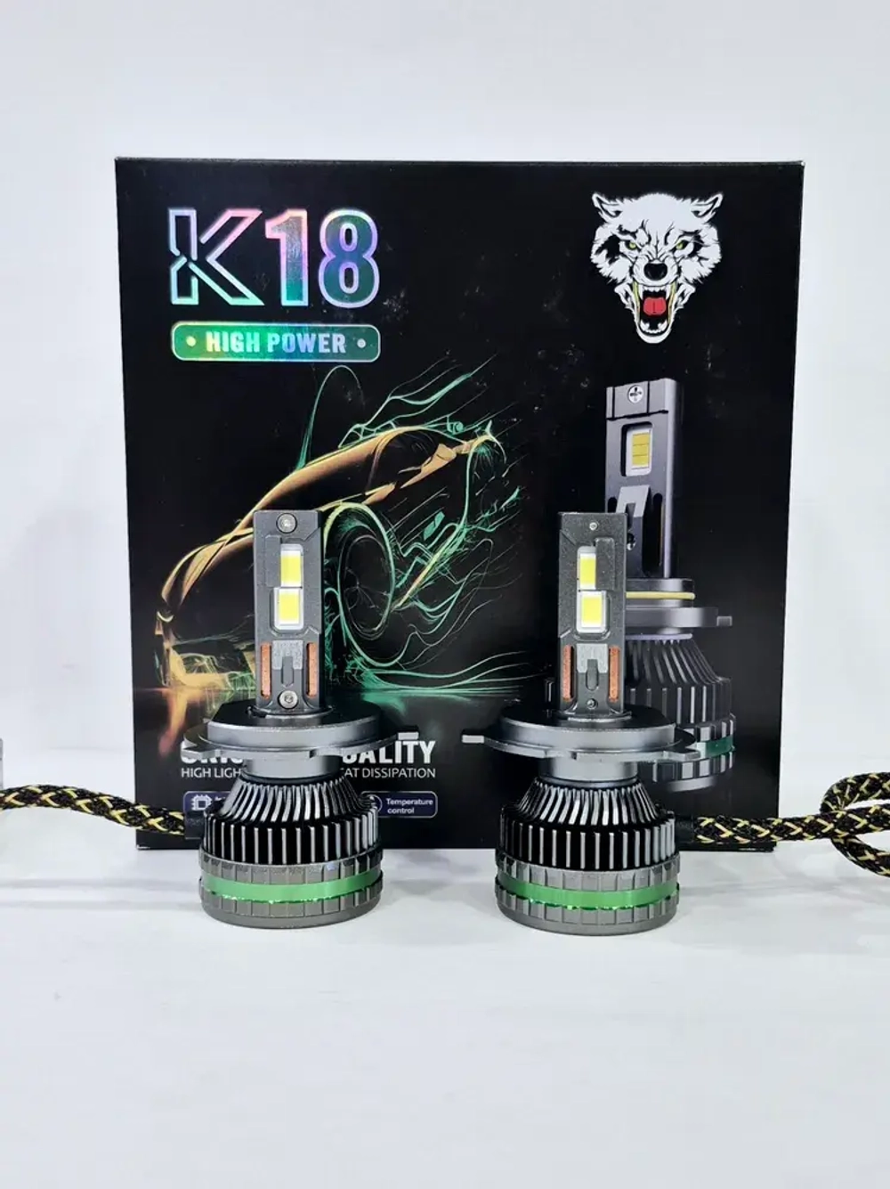 H4 (LED) / Светодиодные (H4) лампы, K18 High Power, 300 Вт - 12-24 вольт (2 шт. / комплект) НЕ