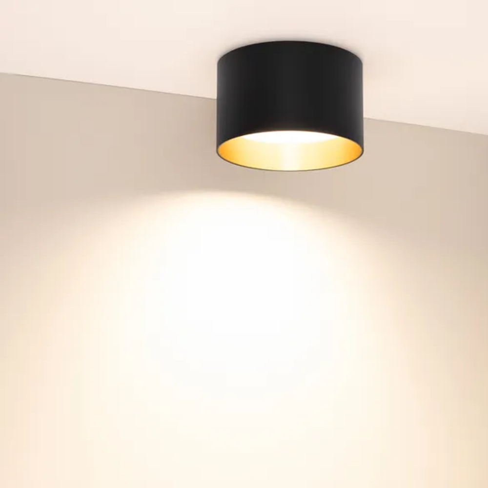 Светильник SP-BISCOTTO-R140-15W Warm3300-MIX (BK-GD, 80 deg, 230V) (Arlight, IP54 Металл, 5 лет) 055027