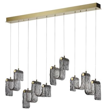 Люстра линейная 52W 4000K 5106/52L брашинг/дымчатый FLOW Odeon Light