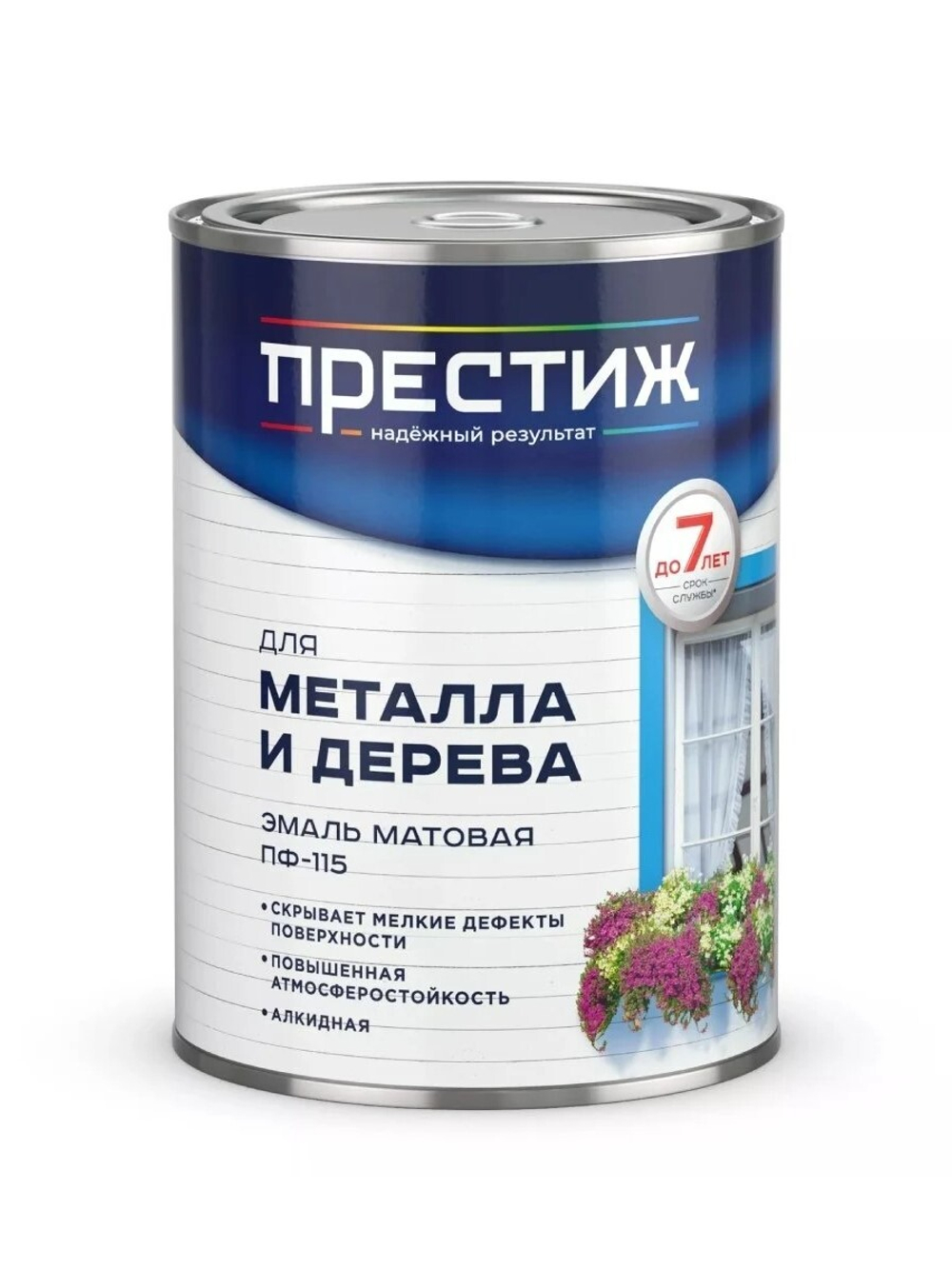 Эмаль Престиж ПФ-115 матовая, белая, 0,9 кг