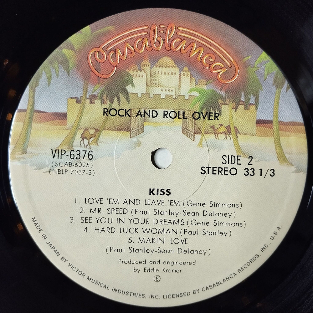 Винтажная виниловая пластинка LP Kiss Rock And Roll Over (Japan 1976) (No Obi) Mr. Speed
