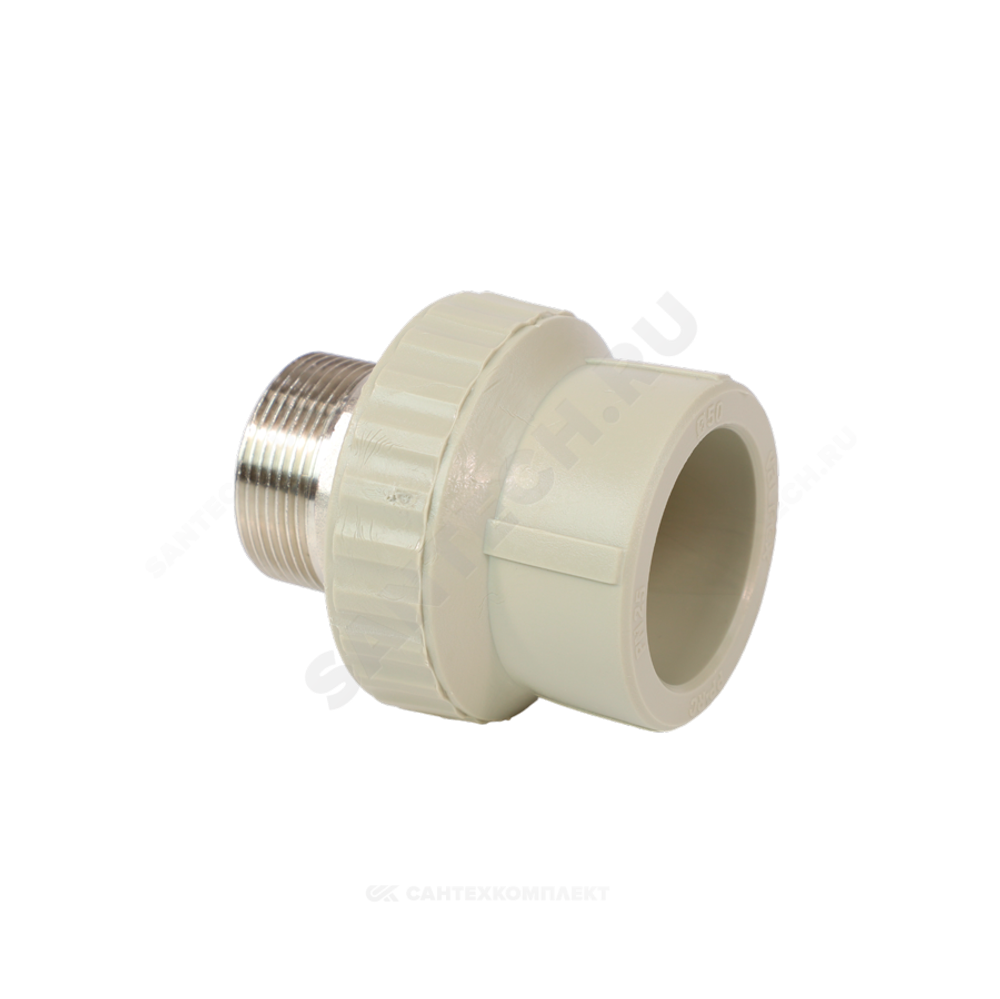 Муфта PP-R комбинированная серая Дн 63х2" НР под ключ VALFEX 10135063Г
