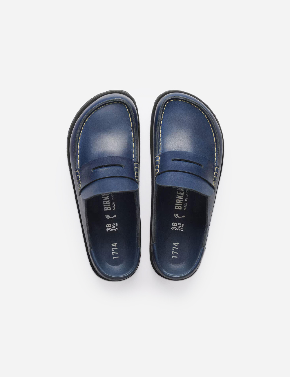 Birkenstock 1774 Naples Wrapped Natural Leather Oiled " Midnight Navy"