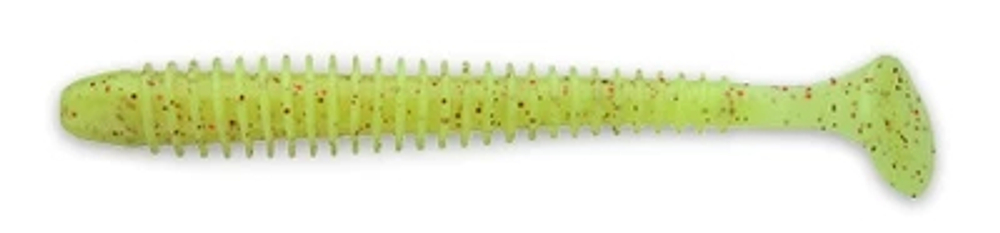 Приманка силиконовая Keitech Swing Impact 4.5" PAL #01 Chartreuse Red Flake
