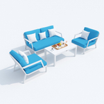 Лаунж зона Ideal Patio ЭСТИВО голубая - белый каркас