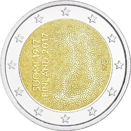 2 евро Финляндия "100 лет независимости Финляндии" 2017 год