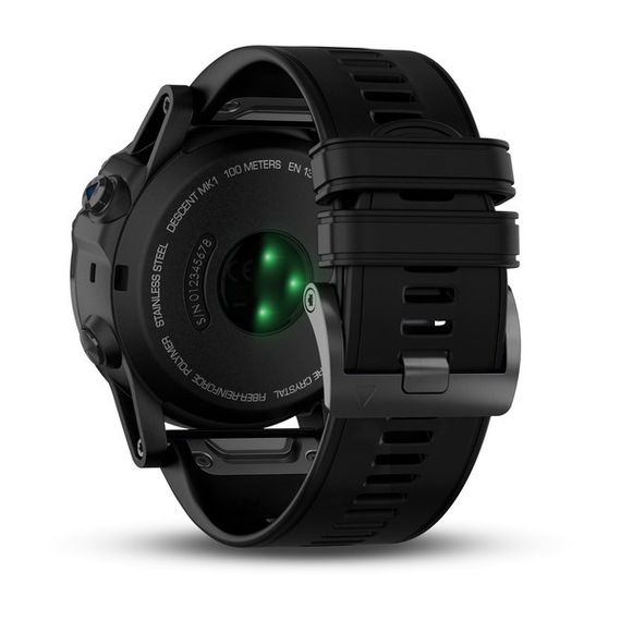 Умные часы - дайвинг компьютер Garmin Descent Mk1 Sapphire серые с черным силиконовым ремешком
