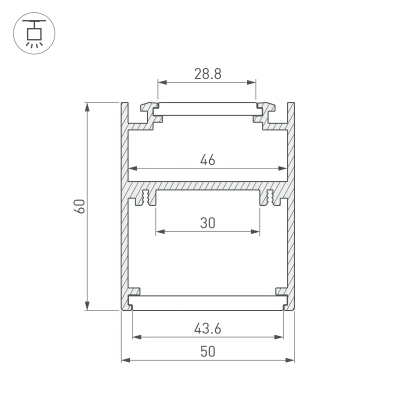 Профиль SL-ARC-5060-D1000-A45 BLACK (дуга 1 из 8) (Arlight, Алюминий)