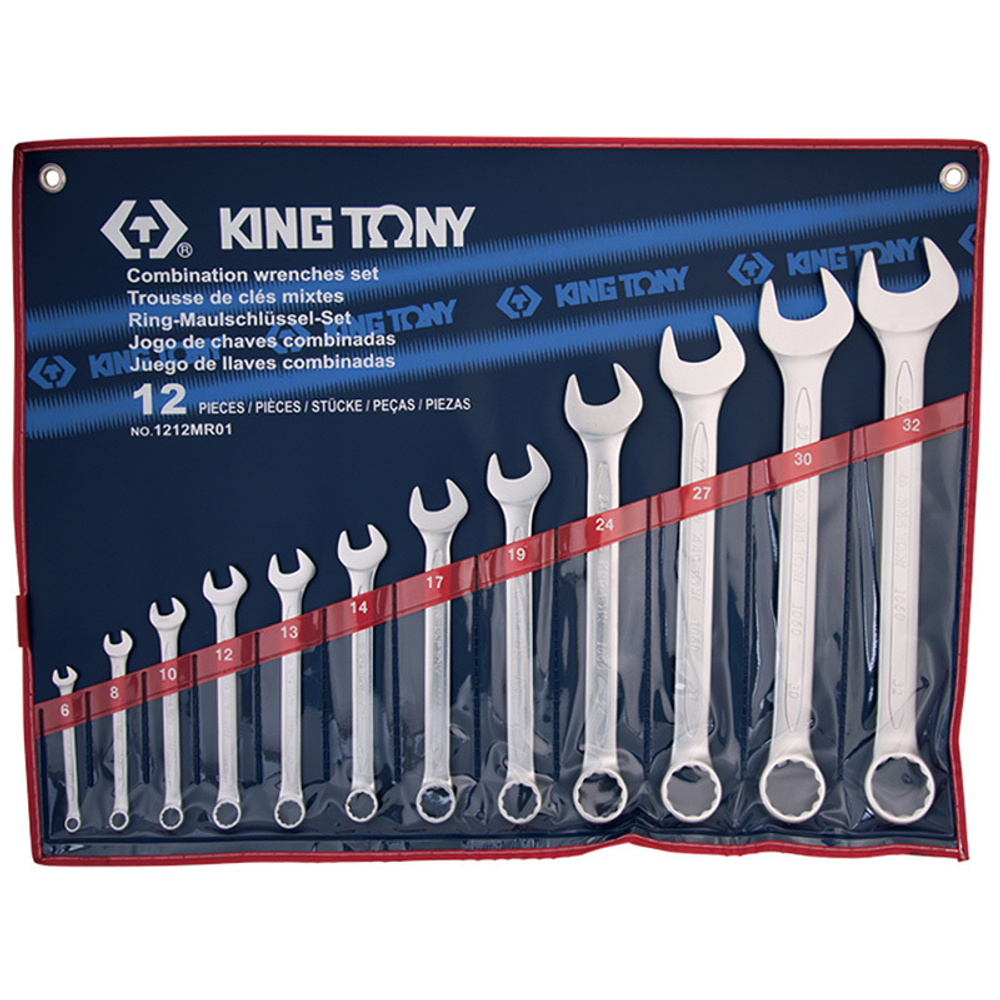 KING TONY (1212MR01) Набор комбинированных ключей, 6-32 мм, 12 предметов