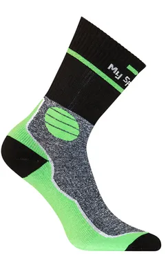 GD9181 Calza Sportiva Corta Nero-Verde