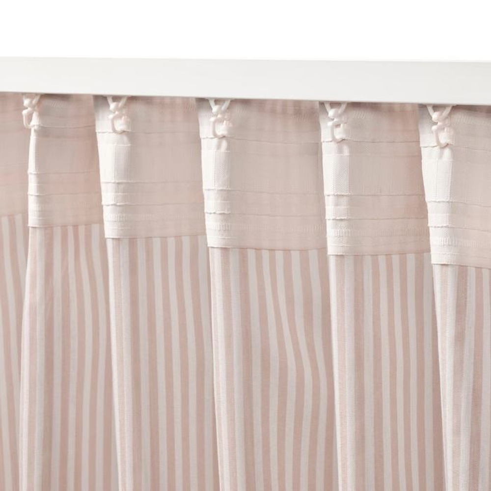 IKEA Шторы BYMOTT бело-бежевые в полоску,120x250 см 1 пара (2 шт.) (из Финляндии)
