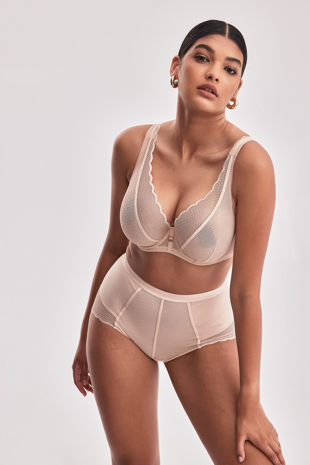 Телесный бюстгальтер-бралетт с мягкими чашками +size Chita (Размер: 90B) (Цвет: телесный)