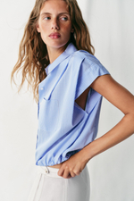 УКОРОЧЕННАЯ РУБАШКА В КЛЕТКУ ВИШИ — ZARA