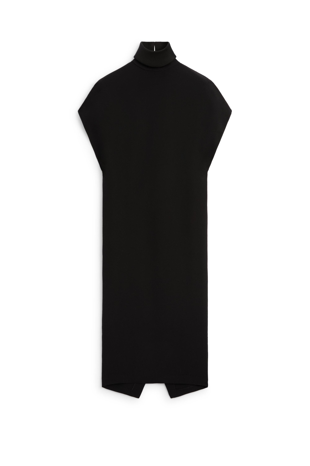 Massimo Dutti Струящееся платье с высоким воротником - Limited Edition, черный