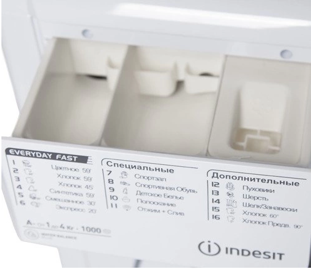 Стиральная машина INDESIT EWUC 4105 узкая 34 см, 4 кг, 1000 об/мин