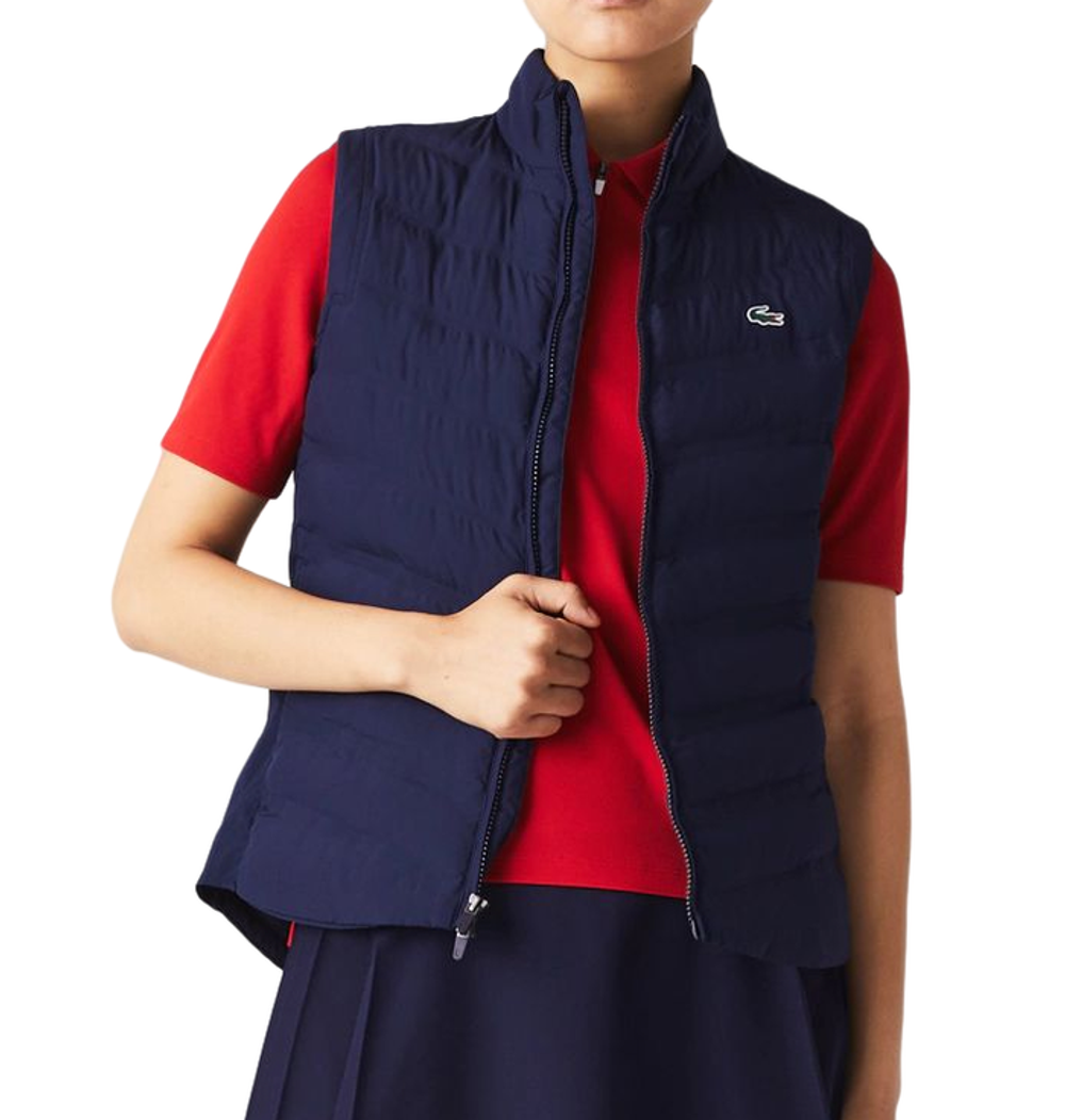 Женская теннисная жилетка Lacoste Sport Quilted Golf Vest - небесный