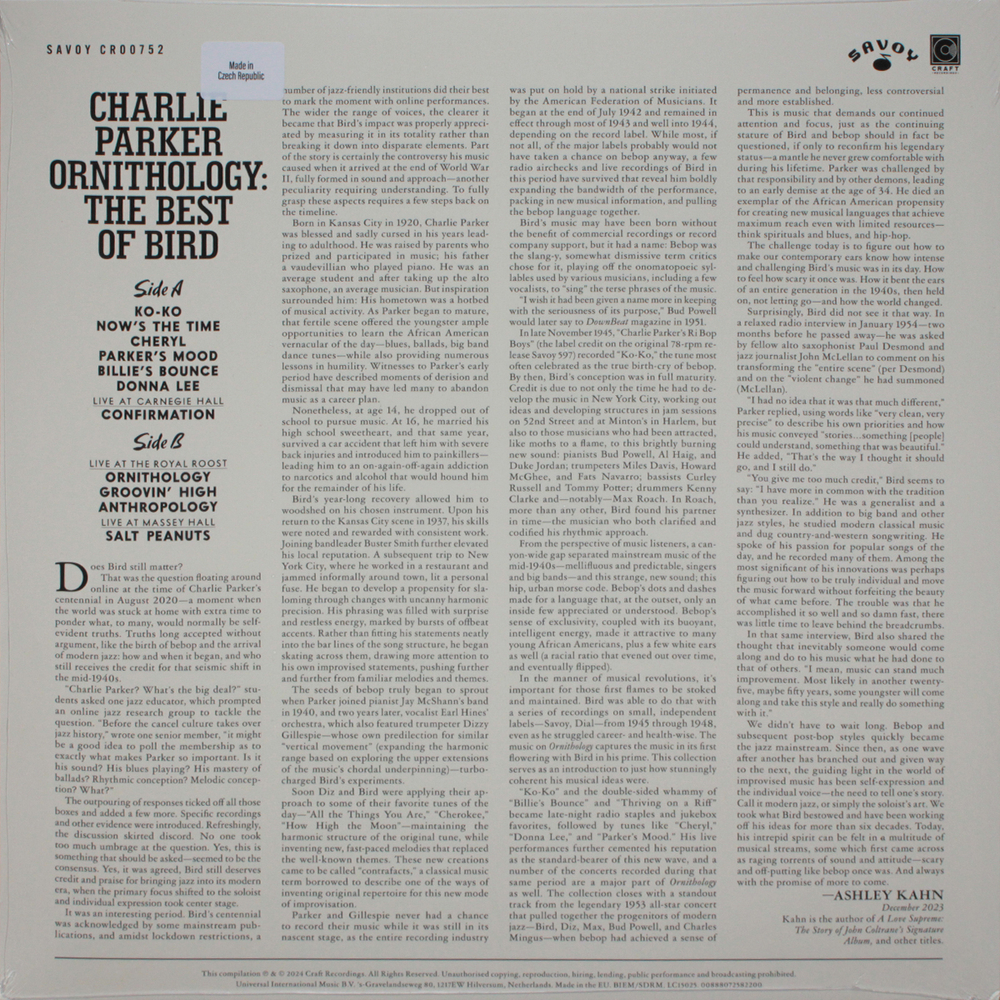Charlie Parker / Ornithology: The Best Of Bird (LP)