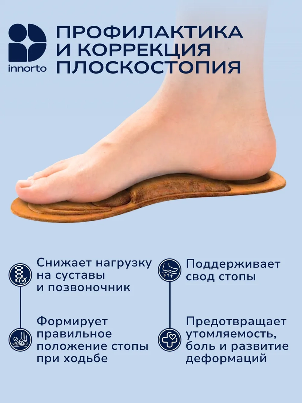 Стельки ортопедические для обуви с амортизацией